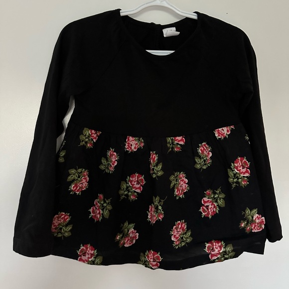 5/$10 Gap Toddler Mix-Fabric Peplum Top Rose 5T - Picture 3 of 5